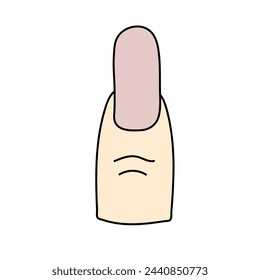 Manicure. Vector illustration in doodle style. Isolated on white background.