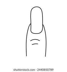 Manicure. Vector illustration in doodle style. Isolated on white background.