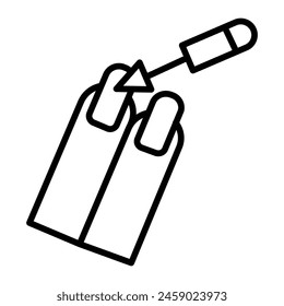 Manicure Vector Line Icon Design