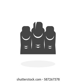 Manicure vector logo. Flat design style. Nail and finger vector pictogram for web graphics - stock vector