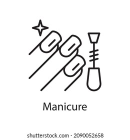 Manicure vector Outline Icon Design illustration. Activities Symbol on White background EPS 10 File