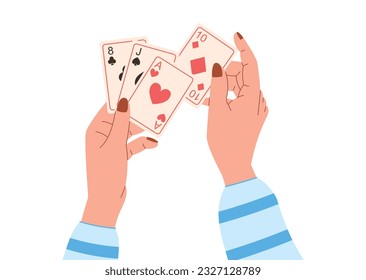 a mão do homem joga um baralho de cartas na mesa de jogo. 4757511 Foto de  stock no Vecteezy