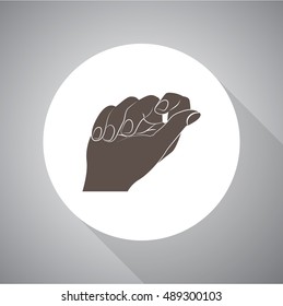 Manicured nails. Simple vector icon. Flat style for web and mobile