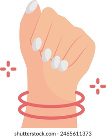 Manicures concept, beauty treatment for the hands vector flat design, plastic surgeon Symbol, body contouring Sign, Beauty treatment stock illustration