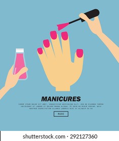 Manicures , vector illustration