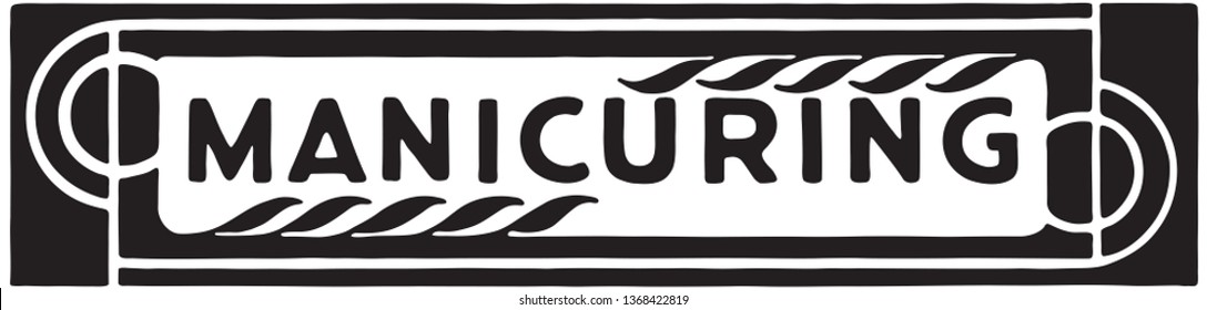 Manicuring - Retro Ad Art Banner