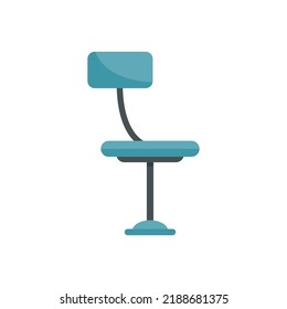 Manicurist chair icon. Flat illustration of manicurist chair vector icon isolated on white background