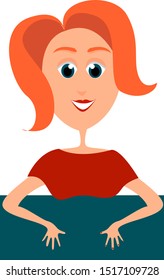 Manicurist, illustration, vector on white background.