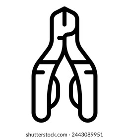 Manicurist scissors icon outline vector. Nail service instrument. Cuticle remover tool