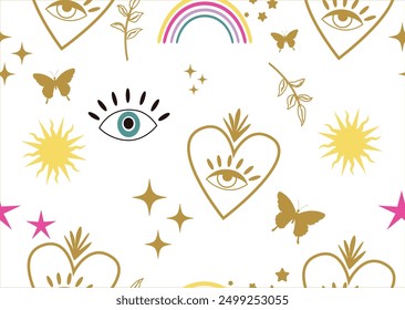 manifest eye golden ector hand drawn