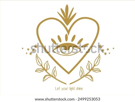 manifest eye golden ector hand drawn