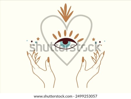 manifest eye golden ector hand drawn