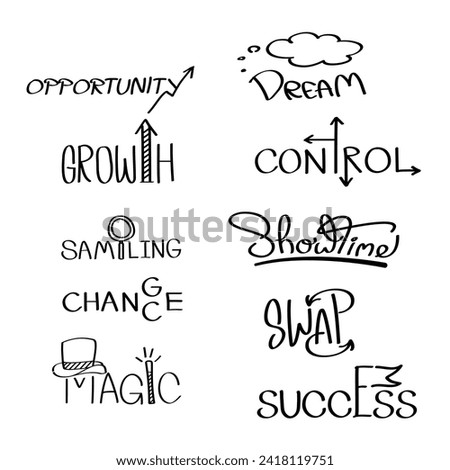Manifest Word in Calligraph hand-write design
