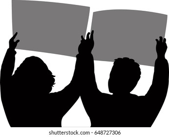 manifestation - a couple protesting 