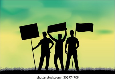 Manifestation - a group of people protesting.