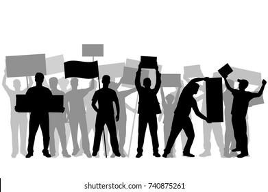 Manifestation - a group of people protesting.