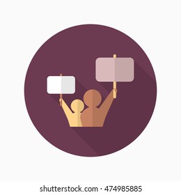 manifestation icon , Vector flat long shadow design.