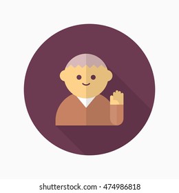 manifestation icon , Vector flat long shadow design.