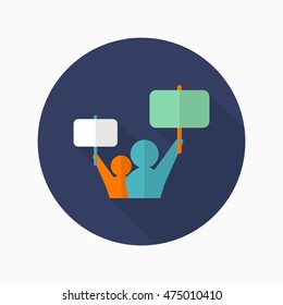 manifestation icon , Vector flat long shadow design.