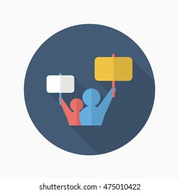 manifestation icon , Vector flat long shadow design.