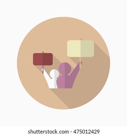 manifestation icon , Vector flat long shadow design.