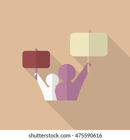 manifestation icon , Vector flat long shadow design.