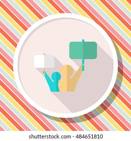 manifestation icon , Vector flat long shadow design.