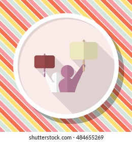 manifestation icon , Vector flat long shadow design.