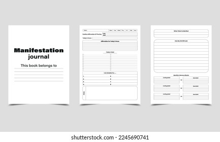 Manifestation journal Kdp Interior Manifestation journal