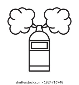 manifestation spray bottle line style icon design, human rights and protest theme Vector illustration