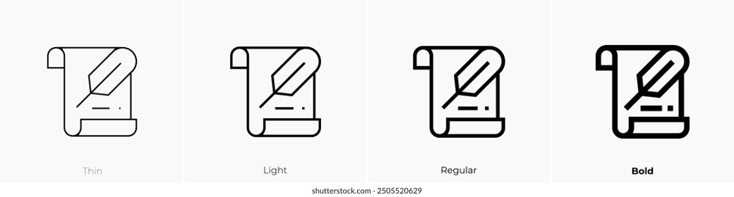 manifesto icon. Thin, Light Regular And Bold style design isolated on white background