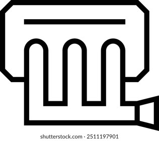 manifold icon. Thin linear style design isolated on white background