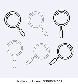 Manifying glass, tools icon vector sign