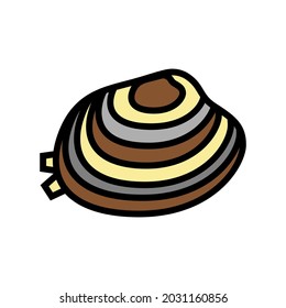 manila clam color icon vector. manila clam sign. isolated symbol illustration