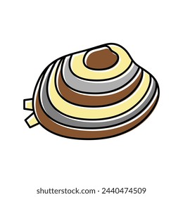 manila clam color icon vector. manila clam sign. isolated symbol illustration