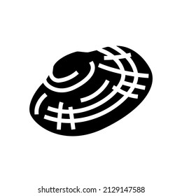 manila clam glyph icon vector. manila clam sign. isolated contour symbol black illustration