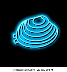 manila clam neon light sign vector. manila clam illustration