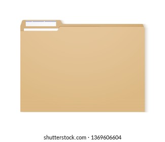 Manila folder. Paper case archive for document and reports.