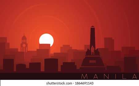 Manila Low Sun Skyline Scene