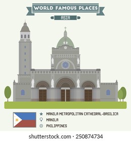 Manila Metropolitan Cathedral-Basilica. Manila, Philippines