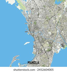 Manila, Philippines map poster art