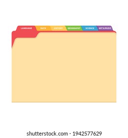 Manila Yellow Folder Vector, Vector Illustration