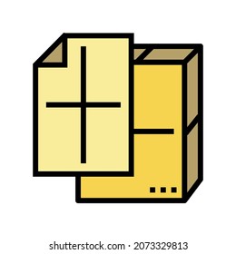 vector de icono de color de papel manilla. signo de papel de manilla. ilustración de símbolo aislado
