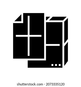 manilla paper glyph icon vector. manilla paper sign. isolated contour symbol black illustration