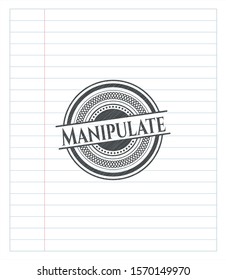 Manipulate drawn in pencil. Vector Illustration. Detailed.
