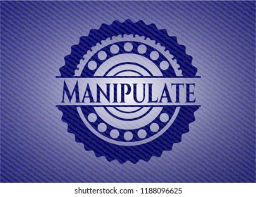 Manipulate emblem with jean high quality background
