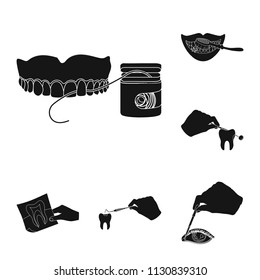 Manipulation by hands black icons in set collection for design. Hand movement in medicine vector symbol stock web illustration.