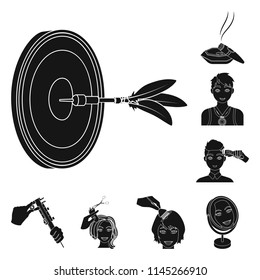 Manipulation by hands black icons in set collection for design. Hand movement vector symbol stock web illustration.