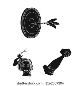 Manipulation by hands black icons in set collection for design. Hand movement vector symbol stock web illustration.