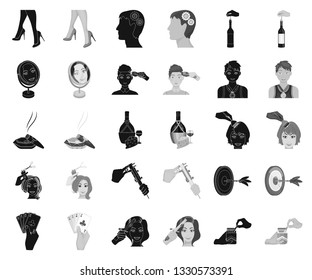 Manipulation by hands black,monochrome icons in set collection for design. Hand movement vector symbol stock web illustration.